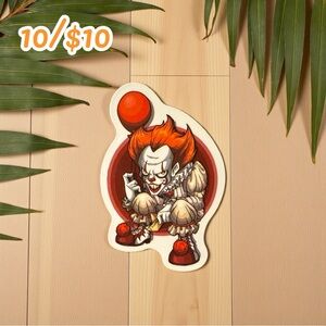 Creepy Pennywise Sticker – 2 1/2” Glossy Vinyl
